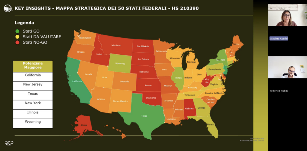 mappa strategica 50 stati uniti